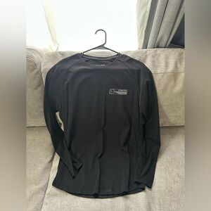 Alphalete Black Long Sleeve Tee with Chest Graphic